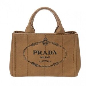 Prada Canapa Tote Brown Canvas Handbag